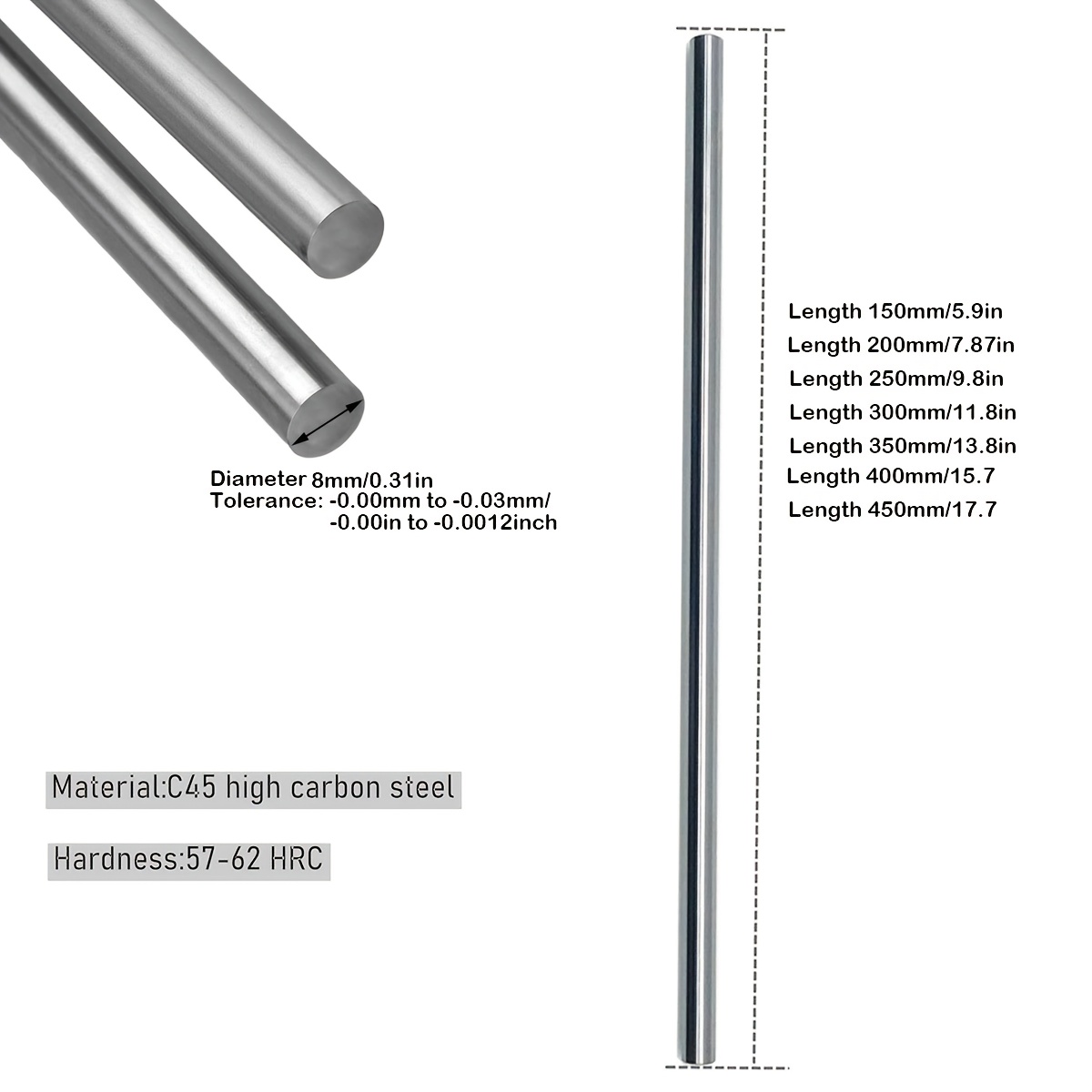 2pcs Linear Motion Rods 8Mm Ca - Linear Rod 8Mm review and price