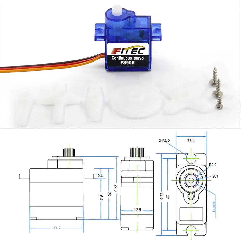 Feetech Mini FS90R Micro Servo - Servo 9G review and price