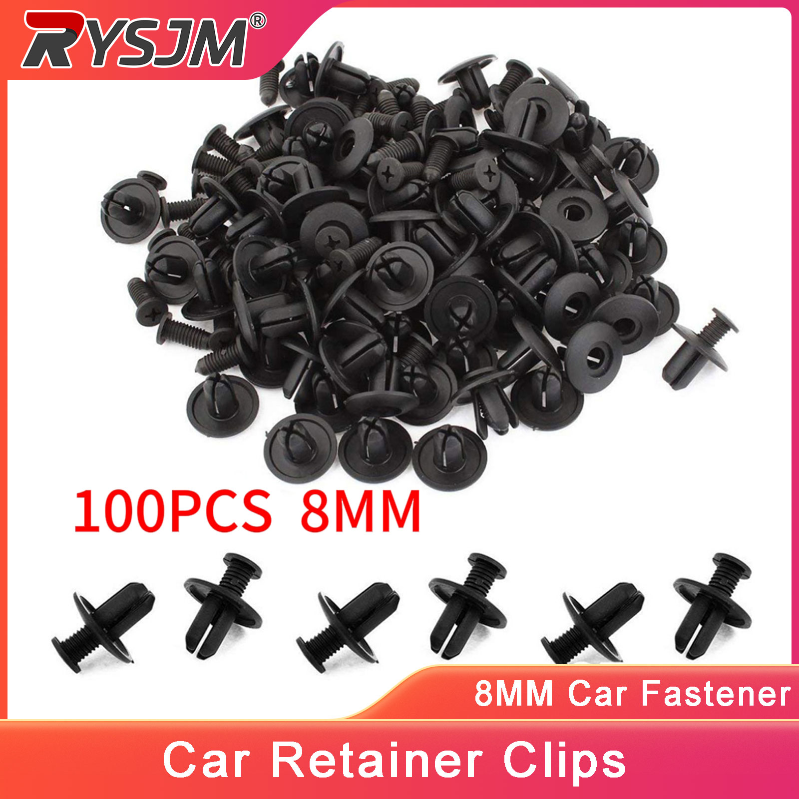 8MM 100PCS Car Plastic Rivets  - Lead Screw 8Mm review and price