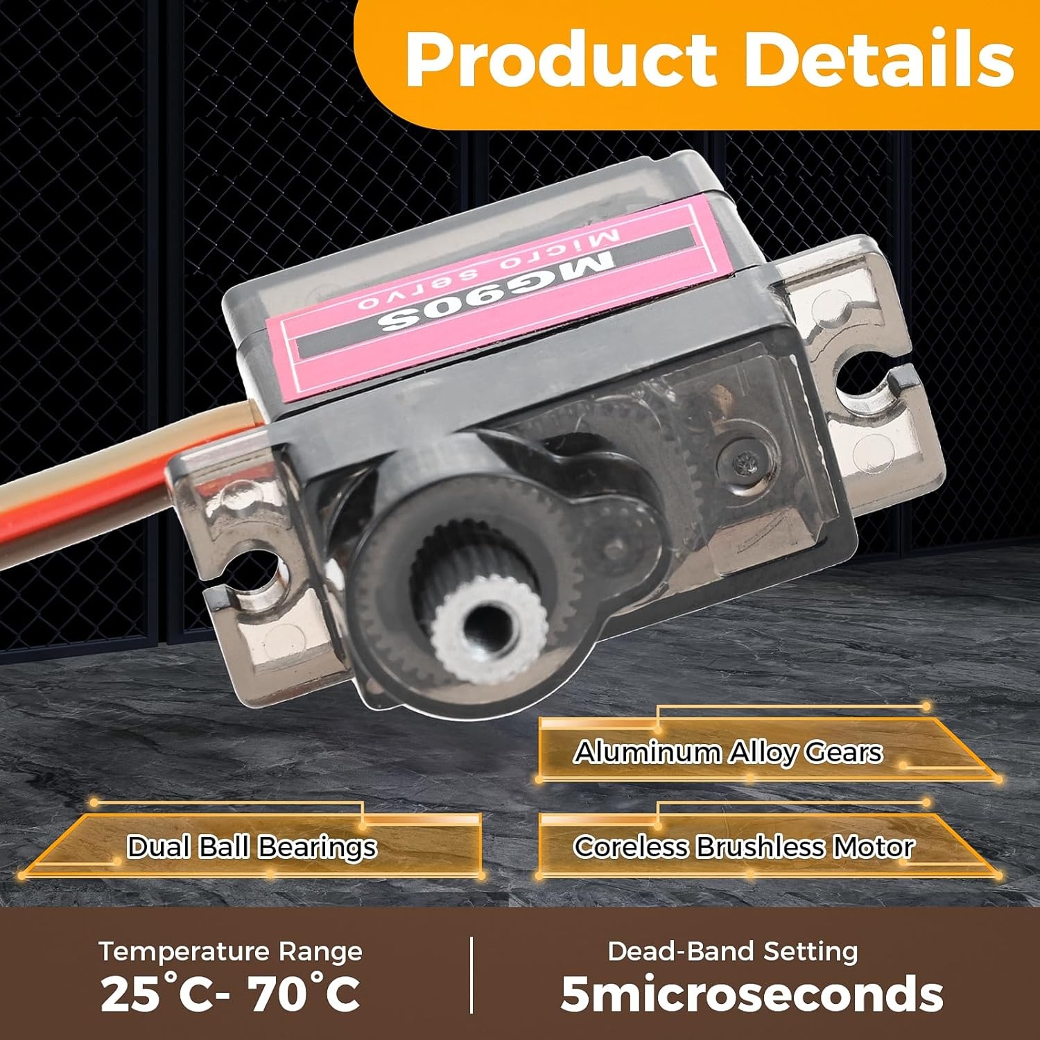 4pcs Micro Servo Metal Gear 90 - Servo 9G review and price